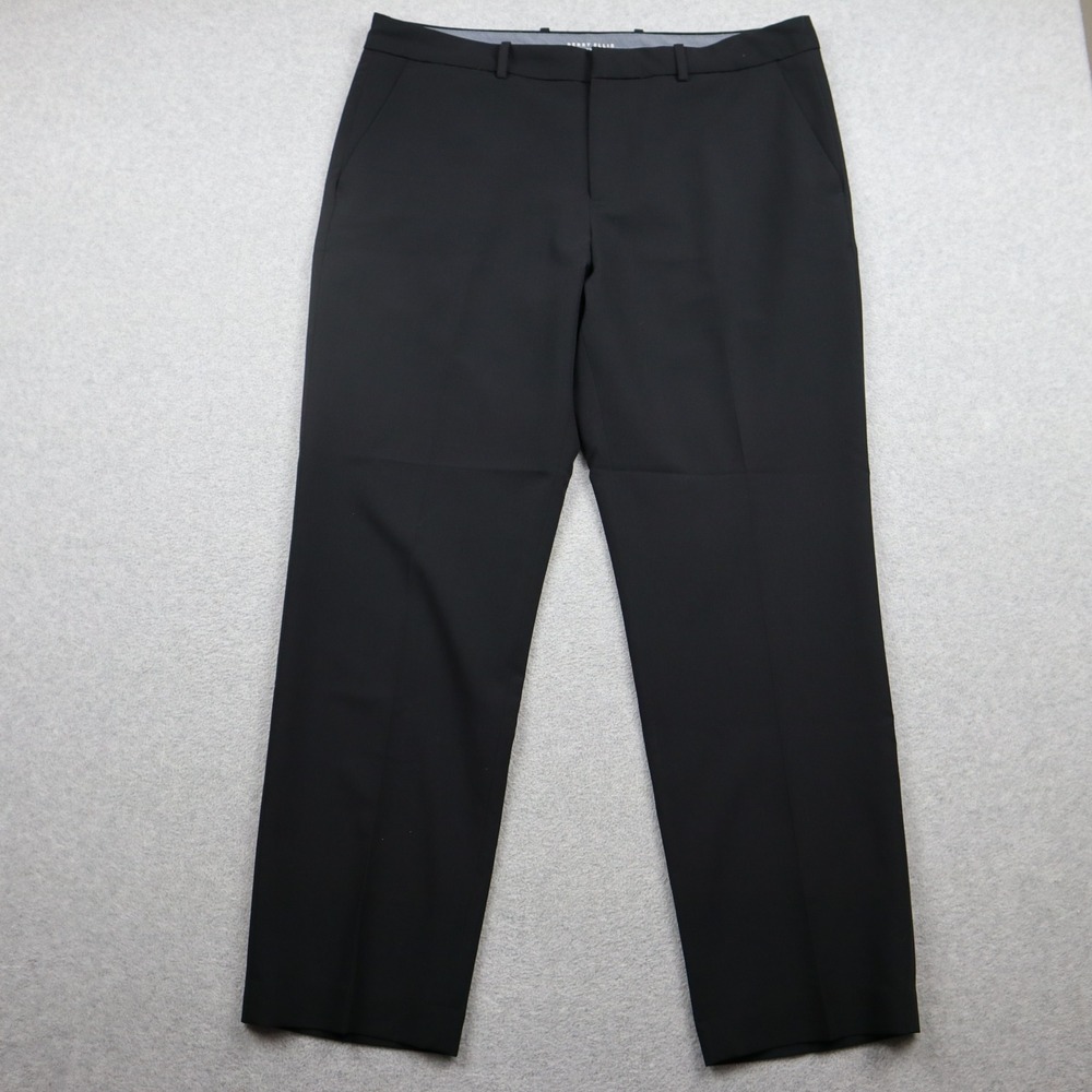 Perry Ellis Portfolio Dress Pants Mens 36x30 Modern Fit Black Stretch Trousers